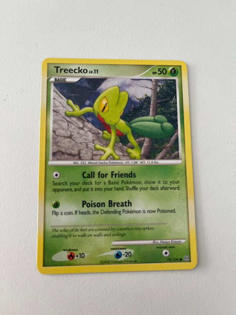 Pokémon Kaart Treecko LV.11 (79/100), Hobby en Vrije tijd, Verzamelkaartspellen | Pokémon, Zo goed als nieuw, Losse kaart, Ophalen of Verzenden