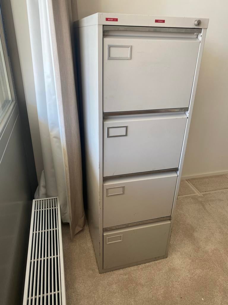 Stalen dossierkast met 4 laden voor hangmappen, Huis en Inrichting, Ophalen, Gebruikt, Minder dan 100 cm