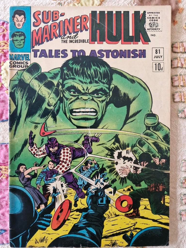 Sub-Mariner & Hulk: Tales to Astonish #81 (1966), Amerika, Stan Lee, Gene Colan, Dick Ayers, Sam Rosen, Ophalen of Verzenden, Gelezen