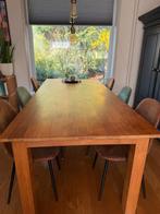 Eetkamertafel met stoelen (ook los te koop), Ophalen, Gebruikt, 50 tot 100 cm, 150 tot 200 cm