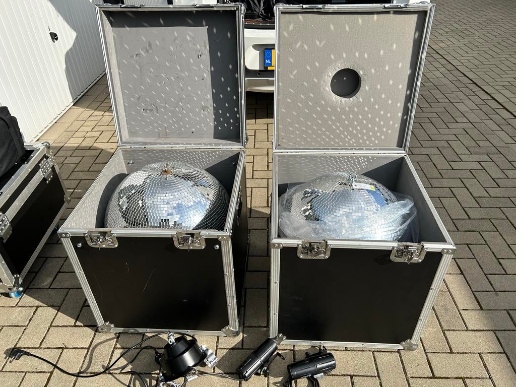 Spiegelbol 50cm incl. Flightcase, Muziek en Instrumenten, Ophalen, Zo goed als nieuw, Discobol