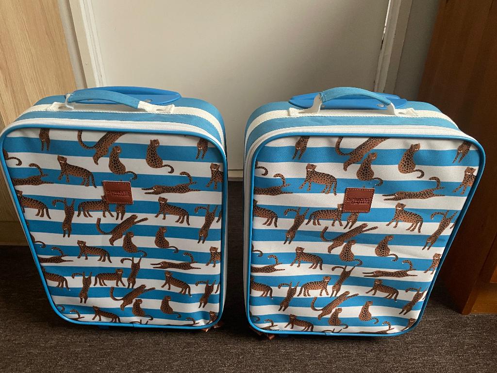 2 koffers met wieltjes voor kinderen van Princess Traveller, Overige materialen, Wieltjes, Minder dan 50 cm, Ophalen of Verzenden