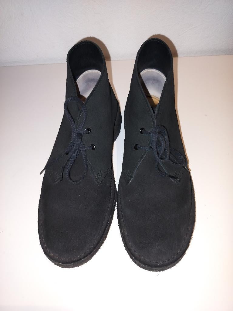 Clarks Original Desert Boots zwart suede maat 41 zgan, Zwart, Overige typen, Ophalen of Verzenden, Zo goed als nieuw