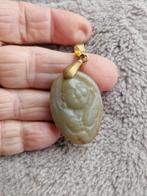 Jade hanger boeddha, Ophalen of Verzenden, Zo goed als nieuw, Goud