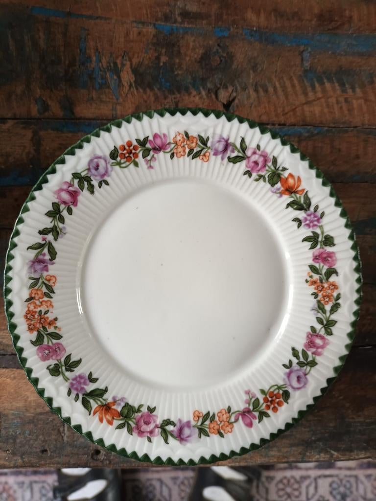 Vintage gebaksbordjes weduwe l de jong Haarlem, Ophalen of Verzenden