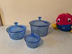 NIEUW set schaaltjes met deksels van TUPPERWARE  Schaal, Ophalen of Verzenden, Nieuw, Blauw, Schaal