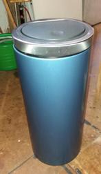 Brabantia Touch Bin prullenbak-vuilnisemmer rond blauw, Ophalen, Overige materialen, Gebruikt, 50 tot 75 cm