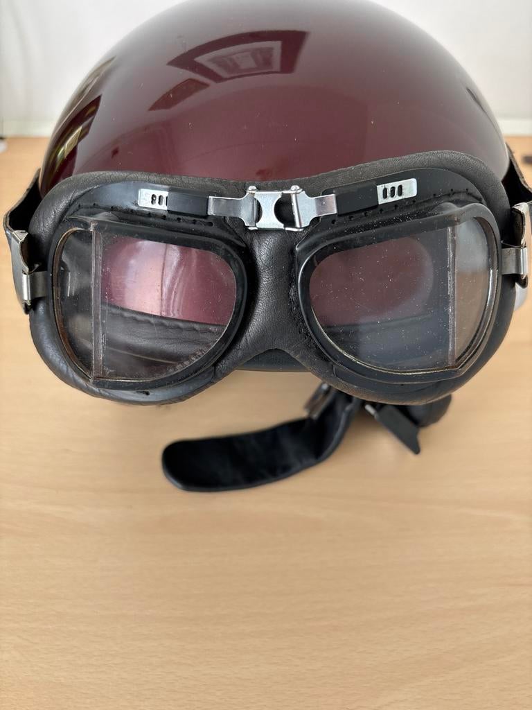 Motorbril, Klassieke Engelse motorbril met kunststof glazen, Ophalen of Verzenden, Gebruikt