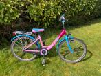 Meisjesfiets 24 inch - Roze/Blauw met bagagedrager, Ophalen, Gebruikt, 24 inch, Versnellingen