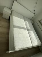 IKEA malm bedonderstel hoog 160x200, Ophalen, Overige materialen, Gebruikt, Wit