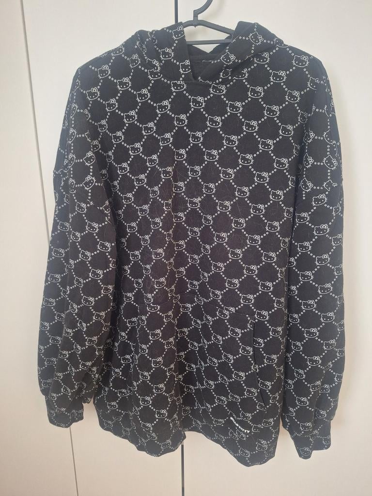 Hello Kitty Trui Maat S - Zwart met patroon, Ophalen of Verzenden, Zo goed als nieuw, Maat 36 (S), Hello Kitty