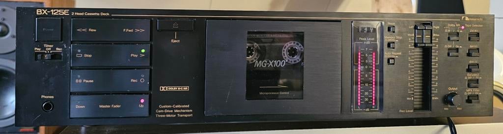 Nakamichi BX125E Dolby BC MPX ,geserviced,3 mnd garantie, Audio, Tv en Foto, Cassettedecks, Overige merken, Ophalen of Verzenden