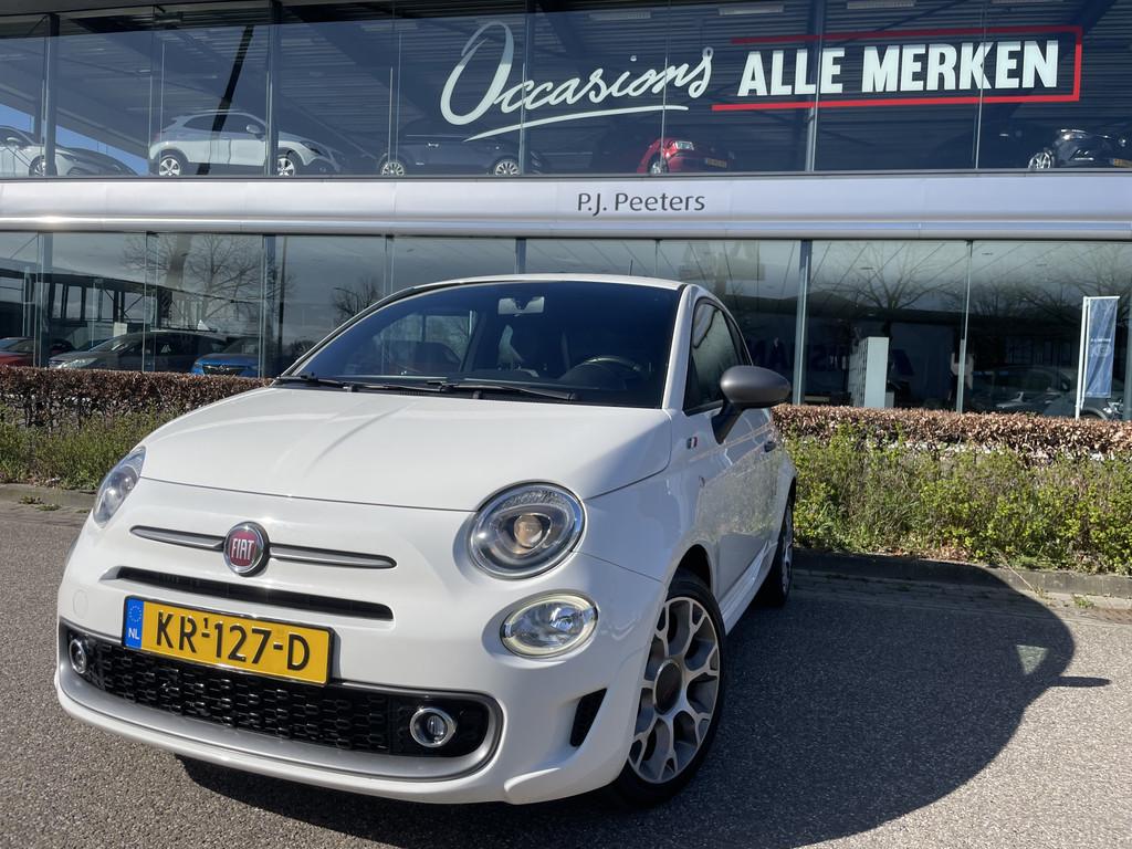 Fiat 500 0.9 TwinAir Turbo Sport Airco - Navigatie - Mistlam, Voorwielaandrijving, Gebruikt, Leder en Stof, Origineel Nederlands