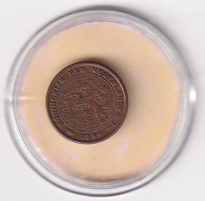 1/2 Cent 1936 Zeer Netjes, Verzenden, Koningin Wilhelmina, Overige waardes, Losse munt