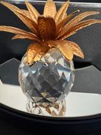 Swarovski Kristallen Ananas met Gouden Bladeren, Swarovski, Swarovski, Verzenden, Zo goed als nieuw