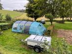 kampeerspullen (tent, veldbedden, matrassen, stekkerdoos), Ophalen, Gebruikt