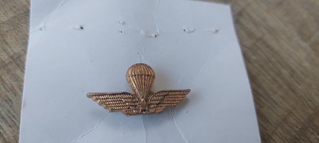 Vintage Parachutisten speldje - Militair, Verzamelen, Ophalen of Verzenden, Luchtmacht, Overige gebieden, Embleem of Badge
