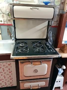 Heartland Amerikaans gasfornuis met oven en afzuigkap, Witgoed en Apparatuur, Fornuizen, Ophalen, Gebruikt, 60 cm of meer, 4 kookzones