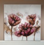3D canvasschilderij met fuchsia roze / paarse bloemen XXL, Ophalen