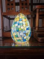 Vintage mozaiek lamp blauw/groen, Huis en Inrichting, Ophalen of Verzenden, Minder dan 50 cm