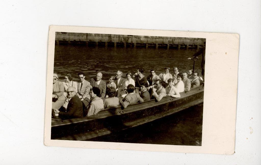 G52; op een rondvaart boot., fotokaart, Verzenden, 1940 tot 1960, Nieuw, Foto