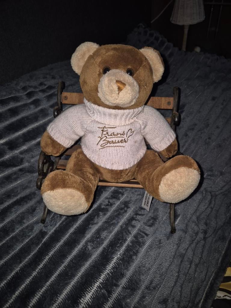 Frans Bauer beer op bankje, Ophalen of Verzenden