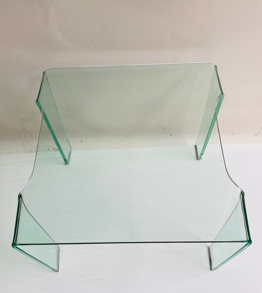 Fiam glazen bijzettafel design A. Cortesi, Ophalen, Huis en Inrichting