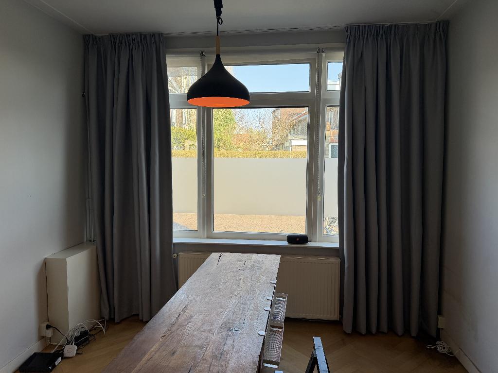 Kwantum gordijnen grijs, Ophalen, 200 cm of meer, Zo goed als nieuw, 200 cm of meer