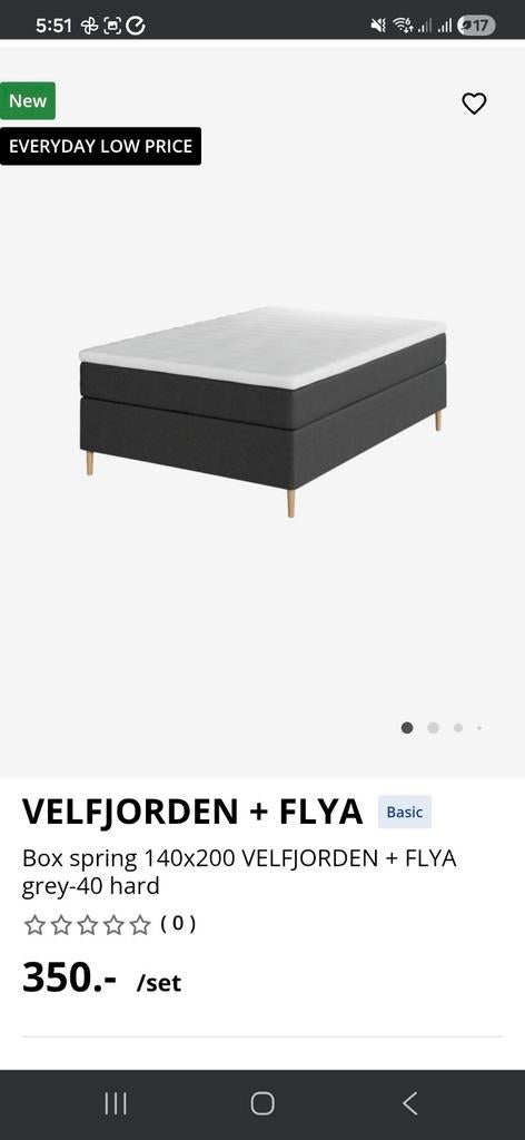 Jysk bed 140x200 zonder topmatras, Ophalen, Gebruikt, Tweepersoons, 140 cm