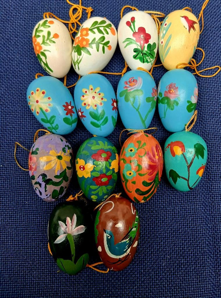 Houten paashangers ei, Ophalen of Verzenden, Gebruikt