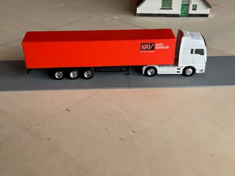 3 x KAV vrachtauto "Kan Alles Vervoeren" 1:87 in nette staat, Gelijkstroom of Wisselstroom, Overige typen, Zo goed als nieuw, Ophalen