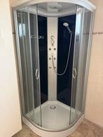 Kwartronde complete douchecabine 90x90 cm met douchebak, Ophalen, Gebruikt, Glas, Douche