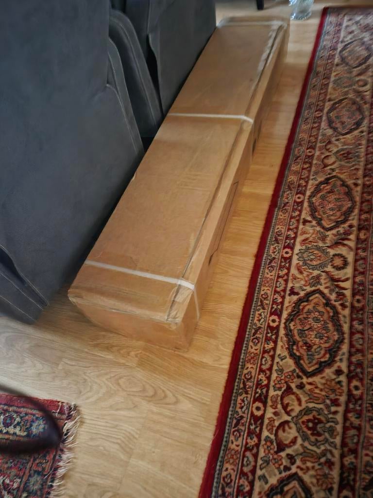 Twee hagelnieuwe zonneschermen 250x200 cm blauw/wit, Tuin en Terras, Zonneschermen, Nieuw, Ophalen of Verzenden, 150 tot 300 cm