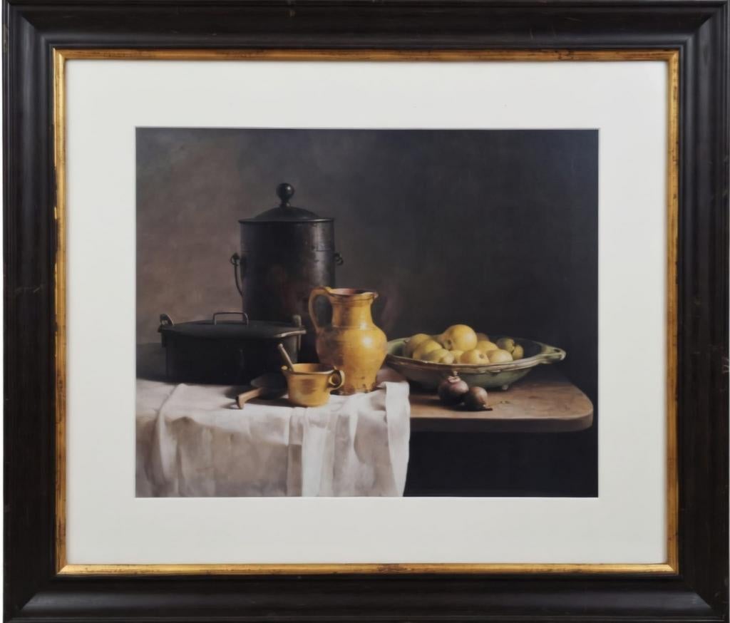 Ingelijste gyclee van Henk Helmantel. Afmeting, Antiek en Kunst, Ophalen