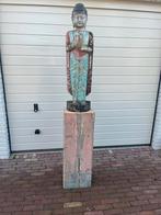 Unieke combi: antiek massief grenen + buddha!!, Ophalen, Zo goed als nieuw