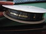 Riviera Maison cadeaulint zwart goud nieuw op rol 50 meter, Ophalen of Verzenden, Nieuw, Lint, Band of Elastiek