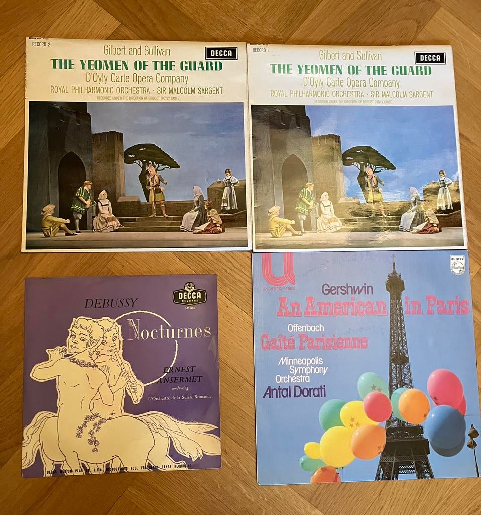 4 lp’s sulivan, gershwin & ansermet, Cd's en Dvd's, Vinyl | Klassiek, Ophalen, Overige typen, Zo goed als nieuw, 12 inch