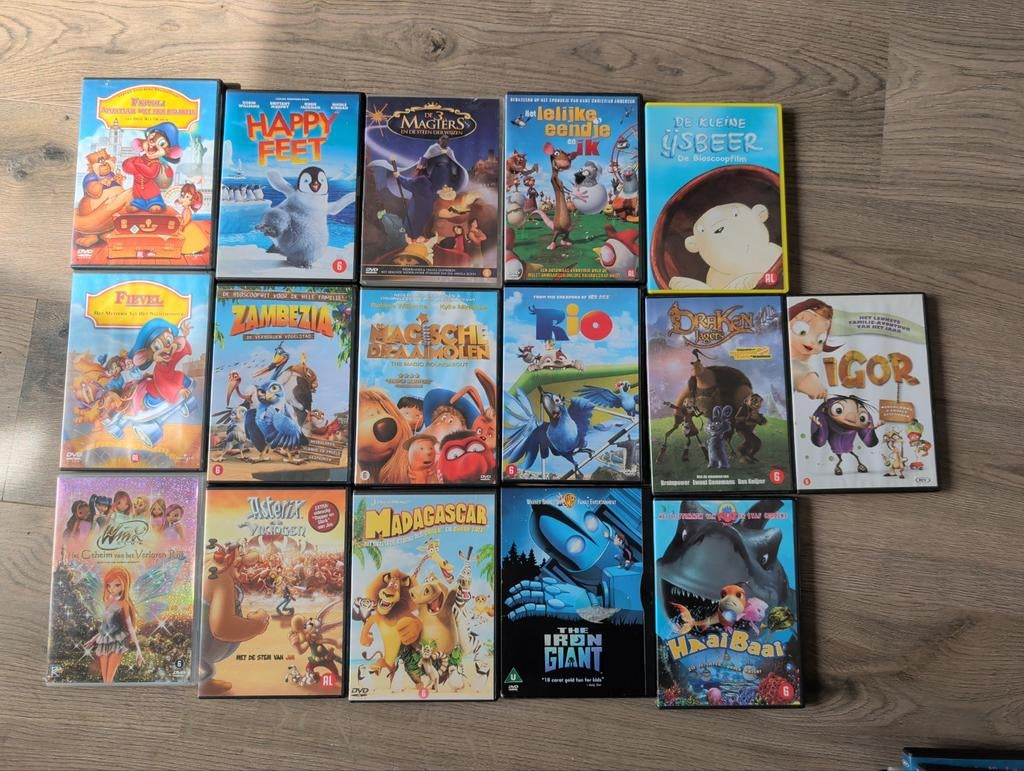 Grote collectie kinderfilms op DVD - 16 stuks, Vanaf 6 jaar, Ophalen of Verzenden, Avontuur, Film