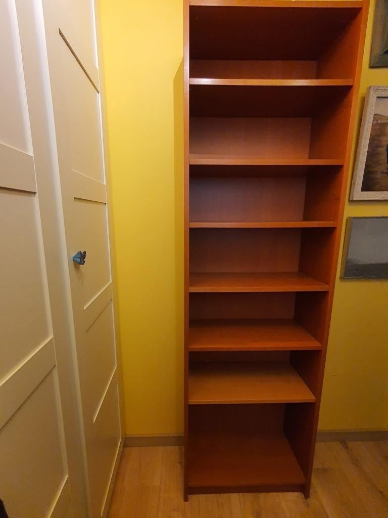 Kast, open met 6 planken, kersenkleur 2 meter.h en 60 br., Huis en Inrichting, Tafels | Eettafels, Ophalen, Gebruikt, 50 tot 100 cm