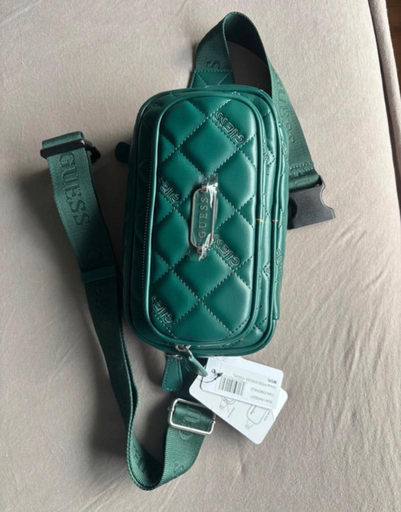 Handtas, travel bag, sling tasje, Guess, Ophalen of Verzenden, Nieuw, Groen, Overige typen