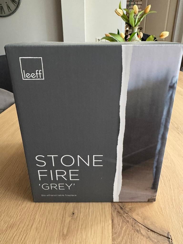 Leeff stone fire tafelhaard, Huis en Inrichting, Haarden, Ophalen of Verzenden, Zo goed als nieuw, Vrijstaande haard, Overige soorten