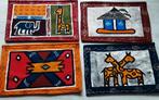 Placemats Afrika, stof, Huis en Inrichting, Keuken | Textiel, Ophalen of Verzenden, Gebruikt, Placemat