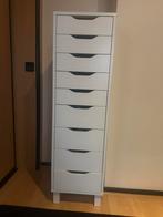 Ikea Alex ladeblok met 9 lades wit, Ophalen, Minder dan 50 cm, 5 laden of meer, 100 tot 150 cm