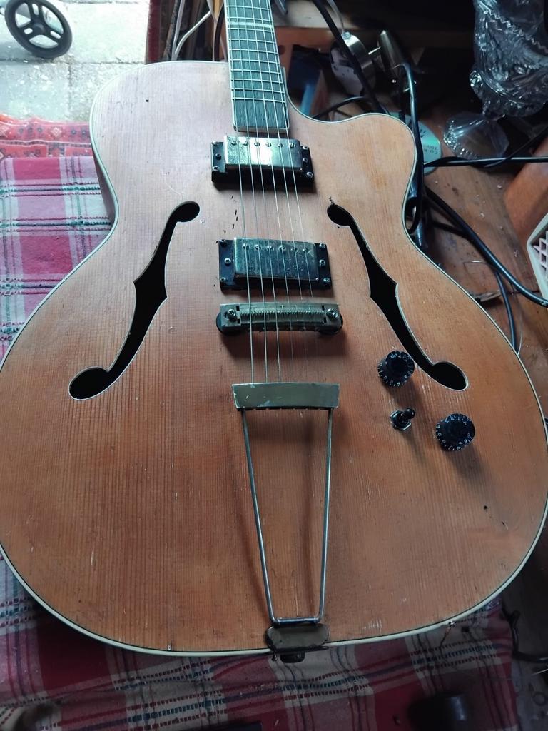Vintage Hollow Body Elektrische Gitaar - Jazz/Blues, Ophalen of Verzenden