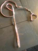 d18 – set van roze geruite looplijn met halsbandje 17-21cm, Ophalen of Verzenden, Gebruikt