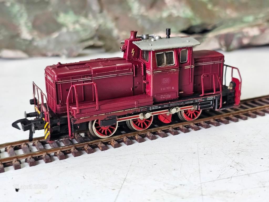 Modeltrein Ho fleischmann V-60 diesel locomotief, Ophalen of Verzenden, Gelijkstroom, Locomotief, Fleischmann