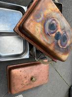 Oude Koperen Chafing Dish / Buffetwarmer / warmhoud schaal., Ophalen, Gebruikt