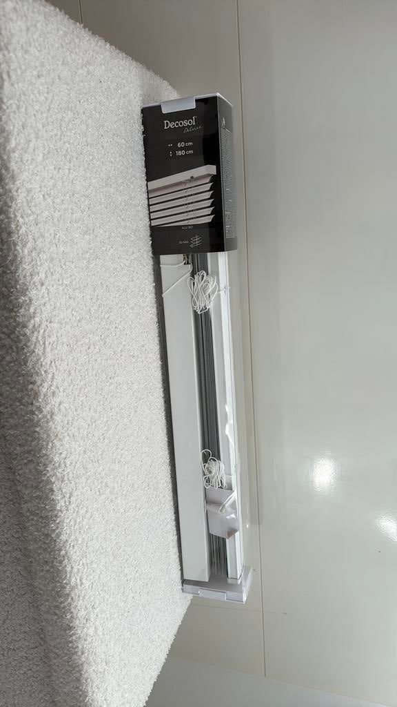 Decosol Deluxe NIEUW Witte Jaloezie 60x180 50mm, Huis en Inrichting, Jaloezie, Wit, Nieuw, 150 tot 200 cm