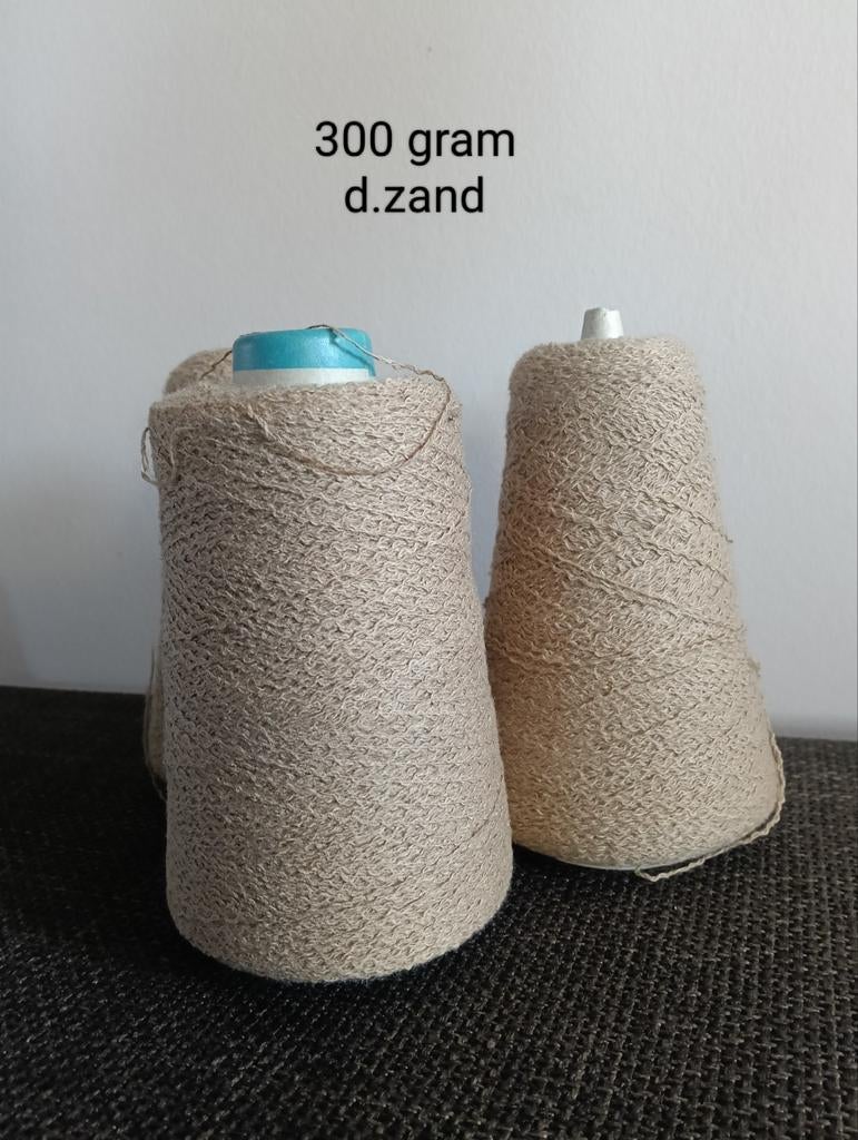 Bouclé breimachine garen donker zandkleur, Ophalen of Verzenden, Nieuw, Breien of Haken, Wol of Garen
