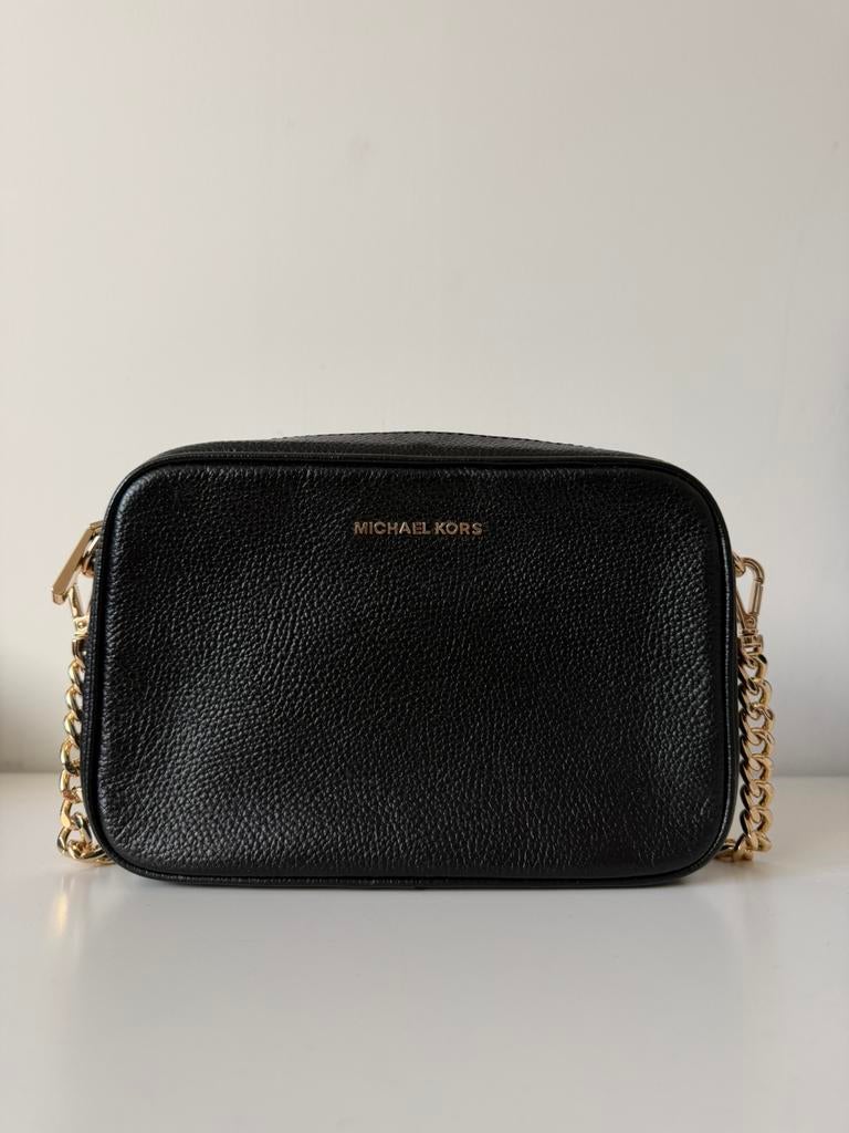 Michael Kors Jet set crossbody, Sieraden, Tassen en Uiterlijk, Portemonnees, Ophalen of Verzenden, Zo goed als nieuw, Zwart, Overige merken